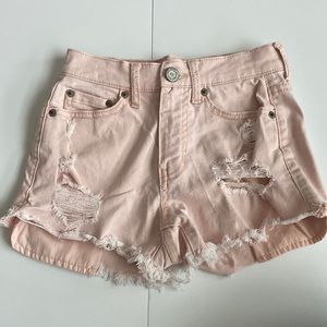Aèropostale 000 Pink High Waisted Shorty Shorts